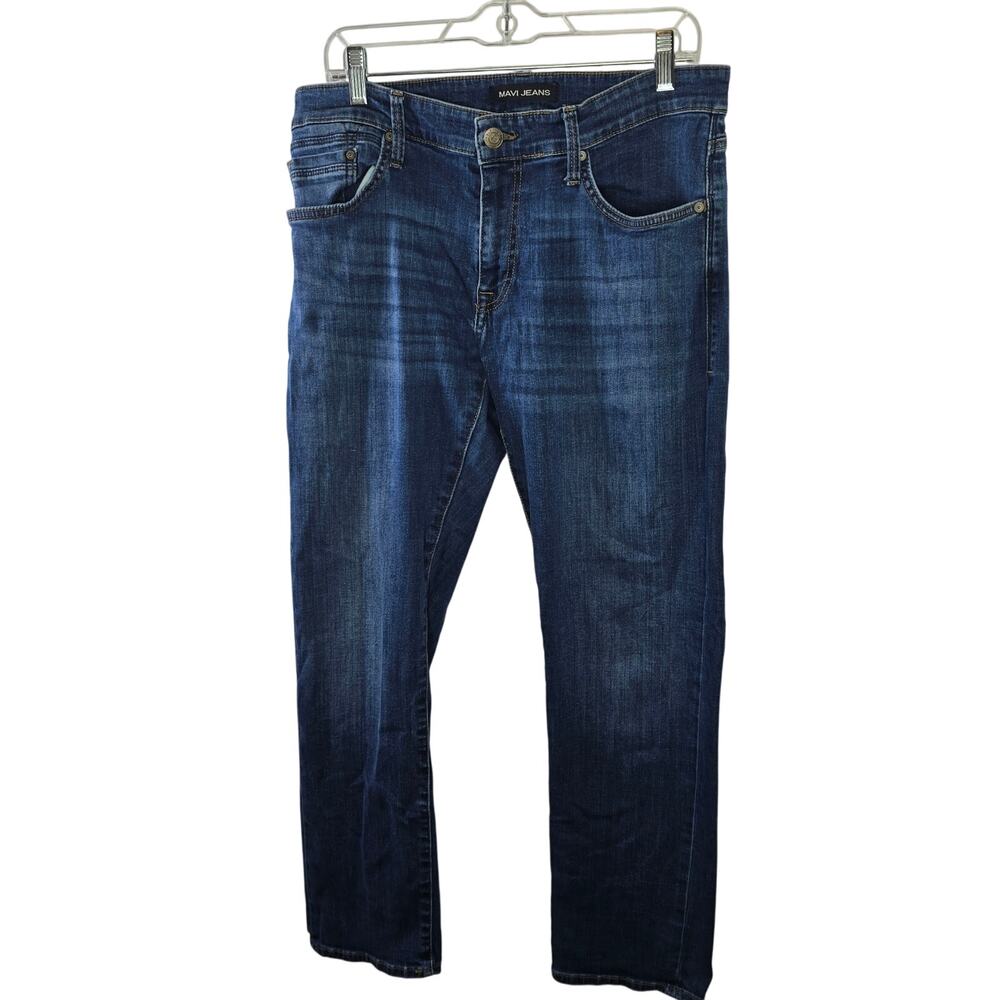 Men's Mavi Jeans Zach Straight Leg Blue Denim Jeans Size 33/32 Actual 34/30